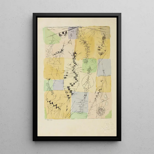 Insetti - Paul Klee — quadro incorniciato alla parete