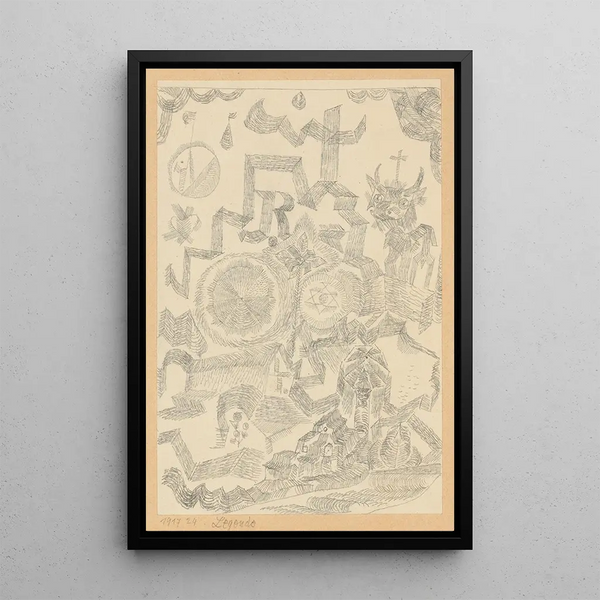 Leggenda Foglio commemorativo con Toro di San Paolo Klee — quadro incorniciato alla parete
