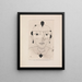 Schizzo di ritratto di una dama in costume - Paul Klee — quadro incorniciato alla parete
