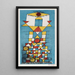 Cartolina in occasione dell'esposizione della persona eminente al Bauhaus - Paul Klee — quadro incorniciato alla parete