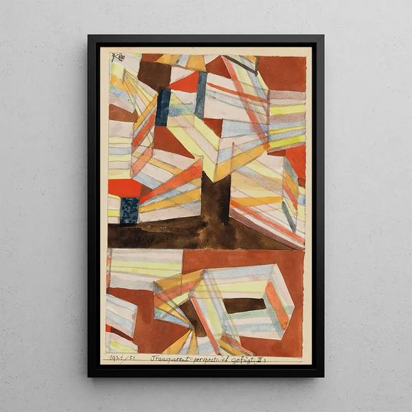 Assemblage trasparente-perspectif II - Paul Klee — quadro incorniciato alla parete