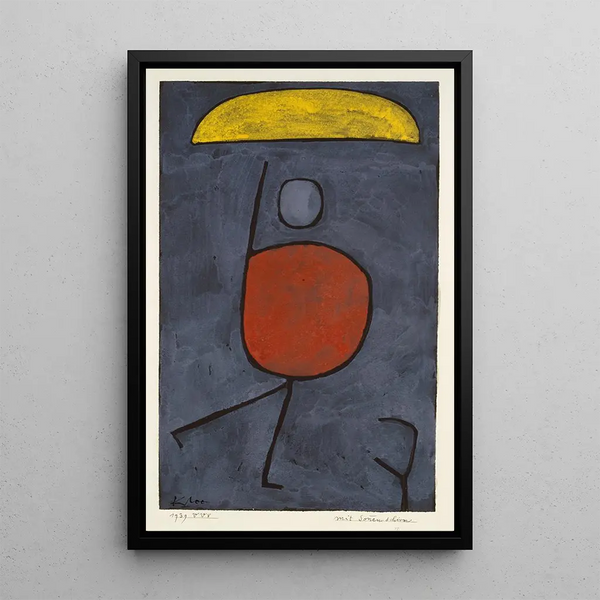 Con un ombrello - Paul Klee — quadro incorniciato alla parete