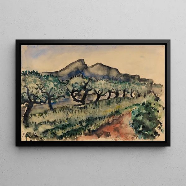 Giardino vicino a Cassis - Paul Kleinschmidt — quadro incorniciato alla parete