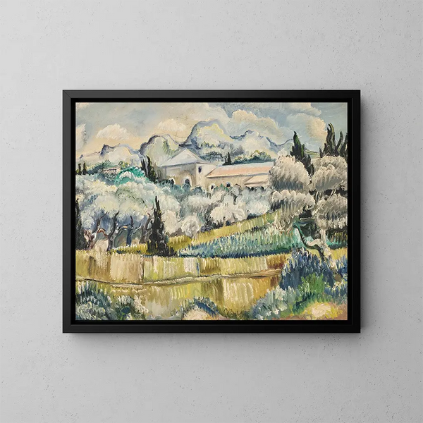 Paesaggio nel Sud della Francia - Paul Kleinschmidt — quadro incorniciato alla parete