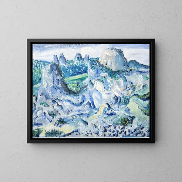 Paesaggio con rocce vicino a Blaubeuren - Paul Kleinschmidt — quadro incorniciato alla parete