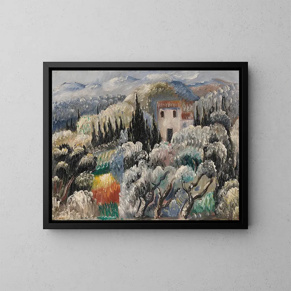 Pomeriggio nel giardino di ulivi - Paul Kleinschmidt — quadro incorniciato alla parete