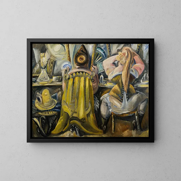 Due donne nella cabina - Paul Kleinschmidt — quadro incorniciato alla parete