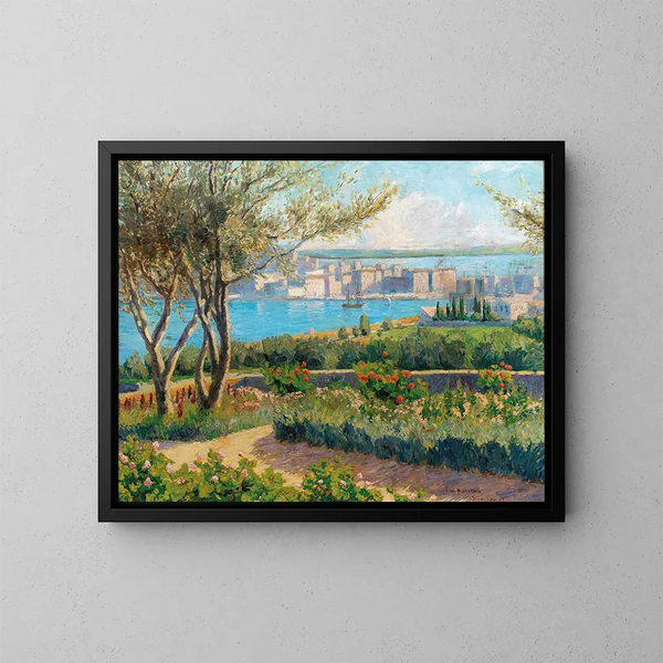 Vista su Siracusa - Paul Kutscha — quadro incorniciato alla parete