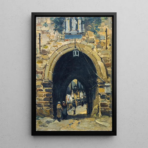 Porte médiévale Dinan - Paul Lecomte — quadro incorniciato alla parete