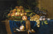 Nature morte con pesche, uva, prugne e spargi-salvia in vermeil - Paul Ligeois — vista dell’opera