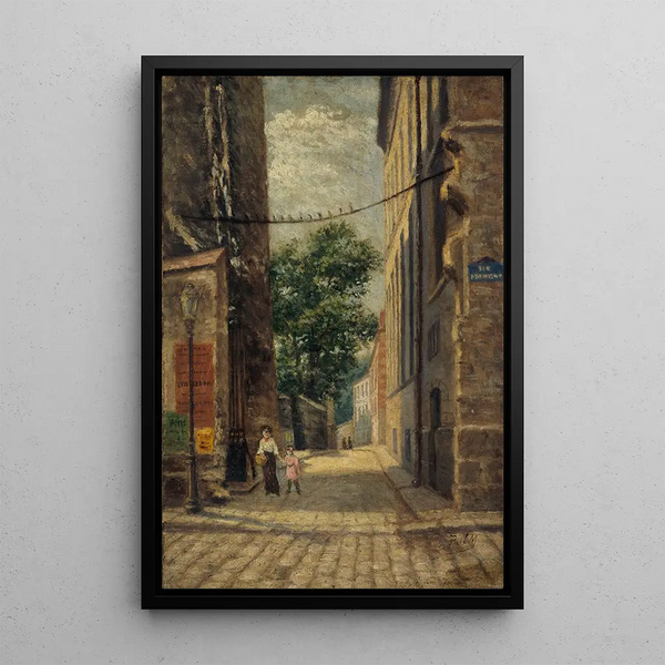 La rue Rataud au coin de la rue Lhomond - Paul Martellière — quadro incorniciato alla parete