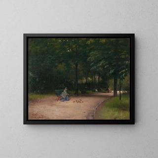 Paul Peel - Feeding Birds In The Park.webp