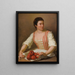 Una donna con un cesto di frutta - Paul Ponce Antoine Robert — quadro incorniciato alla parete