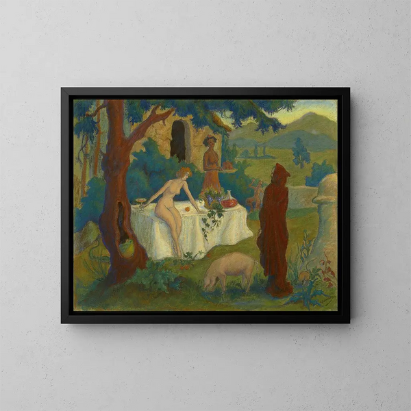 La tentazione di Sant'Antonio - Paul Ranson — quadro incorniciato alla parete