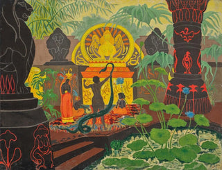 Temple vaudou ou La charmeuse de serpents - Paul Ranson — vista dell’opera