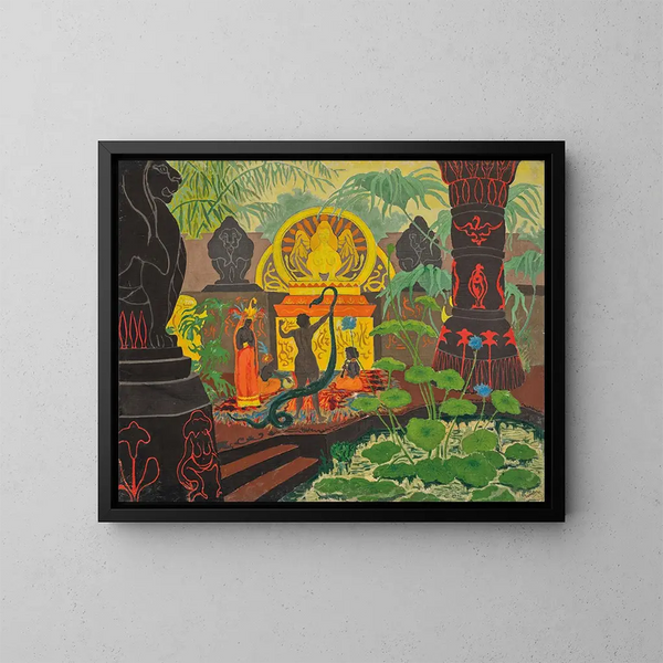 Temple vaudou ou La charmeuse de serpents - Paul Ranson — quadro incorniciato alla parete