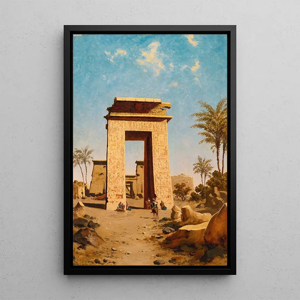 La porte sud Karnak - Paul Rudolf Linke — quadro incorniciato alla parete
