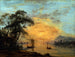 Un paesaggio fluviale al tramonto gallese - Paul Sandby — vista dell’opera