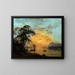 Un paesaggio fluviale al tramonto gallese - Paul Sandby — quadro incorniciato alla parete