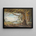 Paesaggio con lago e grande albero in primo piano - Paul Sandby — quadro incorniciato alla parete
