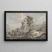 Paesaggio montano con una fortezza - Paul Sandby — quadro incorniciato alla parete