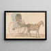 Pony e auto con capote - Paul Sandby — quadro incorniciato alla parete