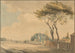 Vista sud-est dei giardini della casa di Sir John Elwill Elvills Englefield Green vicino a Egham Surrey - Paul Sandby — vista dell’opera