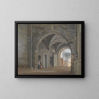 La porta della regina Elisabetta - Paul Sandby — quadro incorniciato alla parete