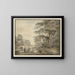 Viaggiatori fermati in un paesaggio boscoso - Paul Sandby — quadro incorniciato alla parete