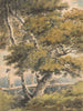 Alberi con un uomo che attraversa un ponte - Paul Sandby — vista dell’opera