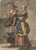 Due donne con un cesto - Paul Sandby — vista dell’opera