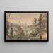 Vista del castello di Richmond, Yorkshire - Paul Sandby — quadro incorniciato alla parete