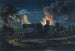 Château de Windsor depuis Datchet Lane lors d'une nuit de réjouissance 1768 - Paul Sandby — vista dell’opera