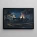 Château de Windsor depuis Datchet Lane lors d'une nuit de réjouissance 1768 - Paul Sandby — quadro incorniciato alla parete