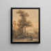 Paesaggio Waith Figures Cromach Eau - Paul Sandby Munn — quadro incorniciato alla parete