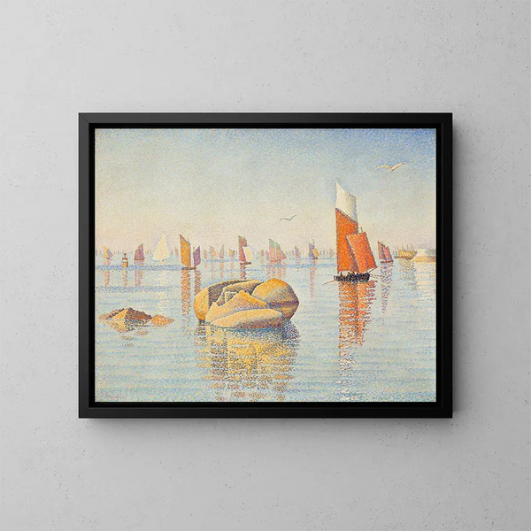 Concarneau al calme del mattino - Paul Signac — quadro incorniciato alla parete