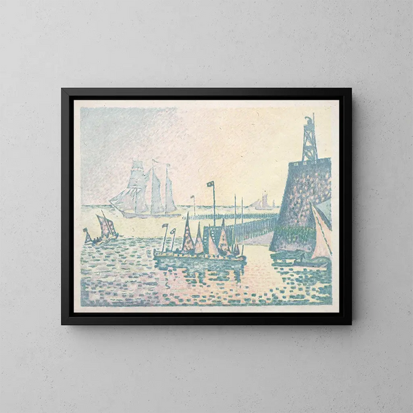 Serata sul molo di Vlissingen - Paul Signac — quadro incorniciato alla parete