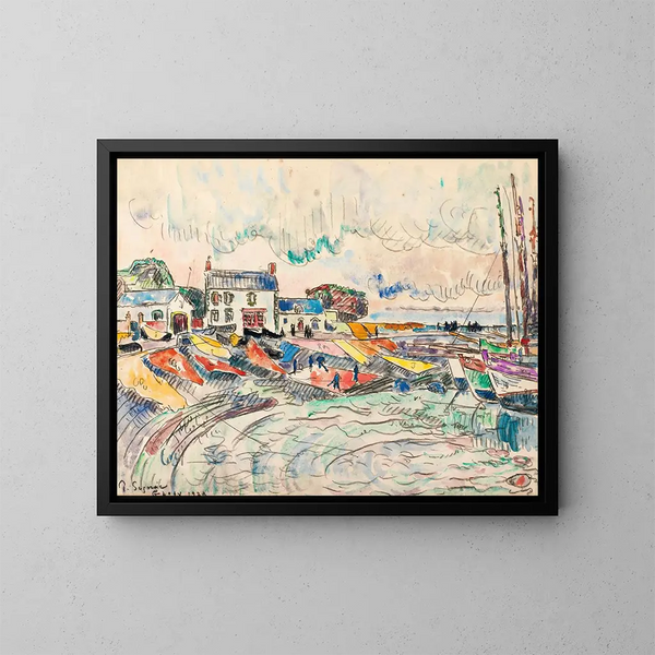 Groix, la pulizia delle vele - Paul Signac — quadro incorniciato alla parete