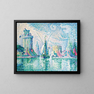 Le torri verdi di La Rochelle - Paul Signac — quadro incorniciato alla parete