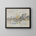 Vista del porto di Dolonne - Paul Signac — quadro incorniciato alla parete