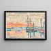 Saint-Tropez, il porto al tramonto - Paul Signac — quadro incorniciato alla parete