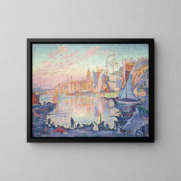 Il porto di Saint-Tropez - Paul Signac — quadro incorniciato alla parete
