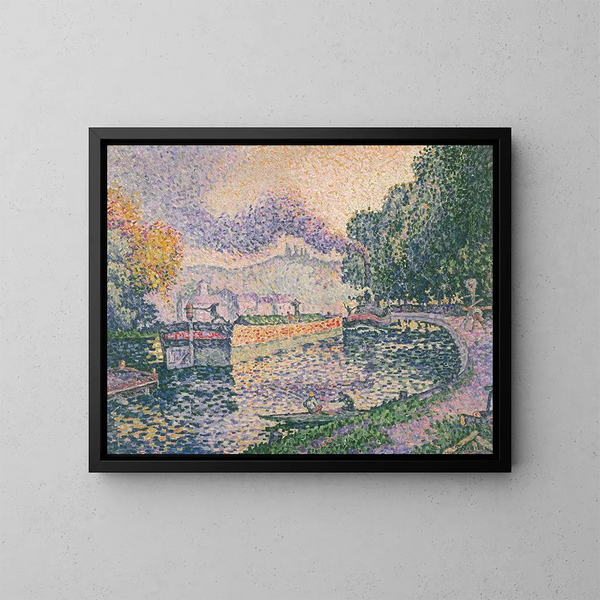 Le canal des remorqueurs à Samois - Paul Signac — quadro incorniciato alla parete