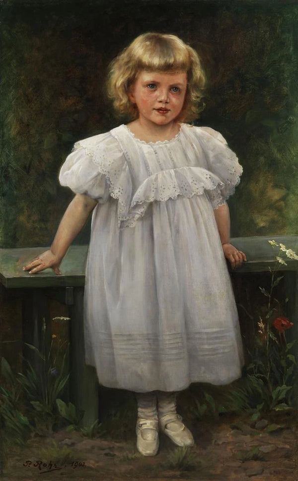 Portrait de jeune fille - Paul Theodor Röhr — quadro incorniciato alla parete
