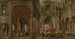 Un caprice architettonico con vista su un palazzo classico immaginario e figure eleganti - Paul Vredeman de Vries — vista dell’opera