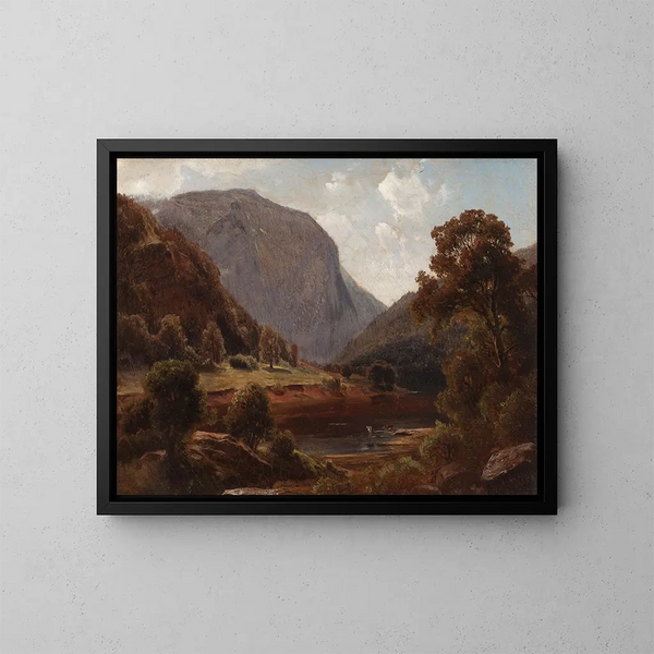 Paesaggio del fiume Hudson - Paul Weber — quadro incorniciato alla parete