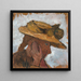 Fille con un cappello di paglia di profilo a destra - Paula Modersohn-Becker — quadro incorniciato alla parete