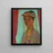 Autoritratto con cappello e velo - Paula Modersohn-Becker — quadro incorniciato alla parete