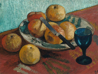 Natura morta con mele e un bicchiere verde - Paula Modersohn-Becker — vista dell’opera