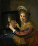 Fille au miroir - Paulus Moreelse — vista dell’opera